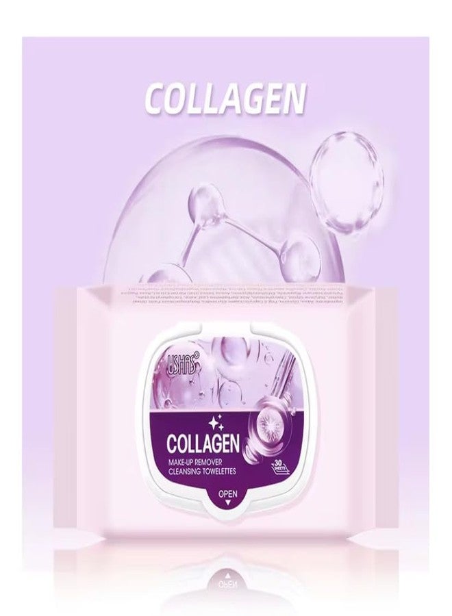 USHAS Makeup Remover Cleansing Towelettes, Vitamin C, Rose and Collagen, 30 Count (Rose) - Image 5